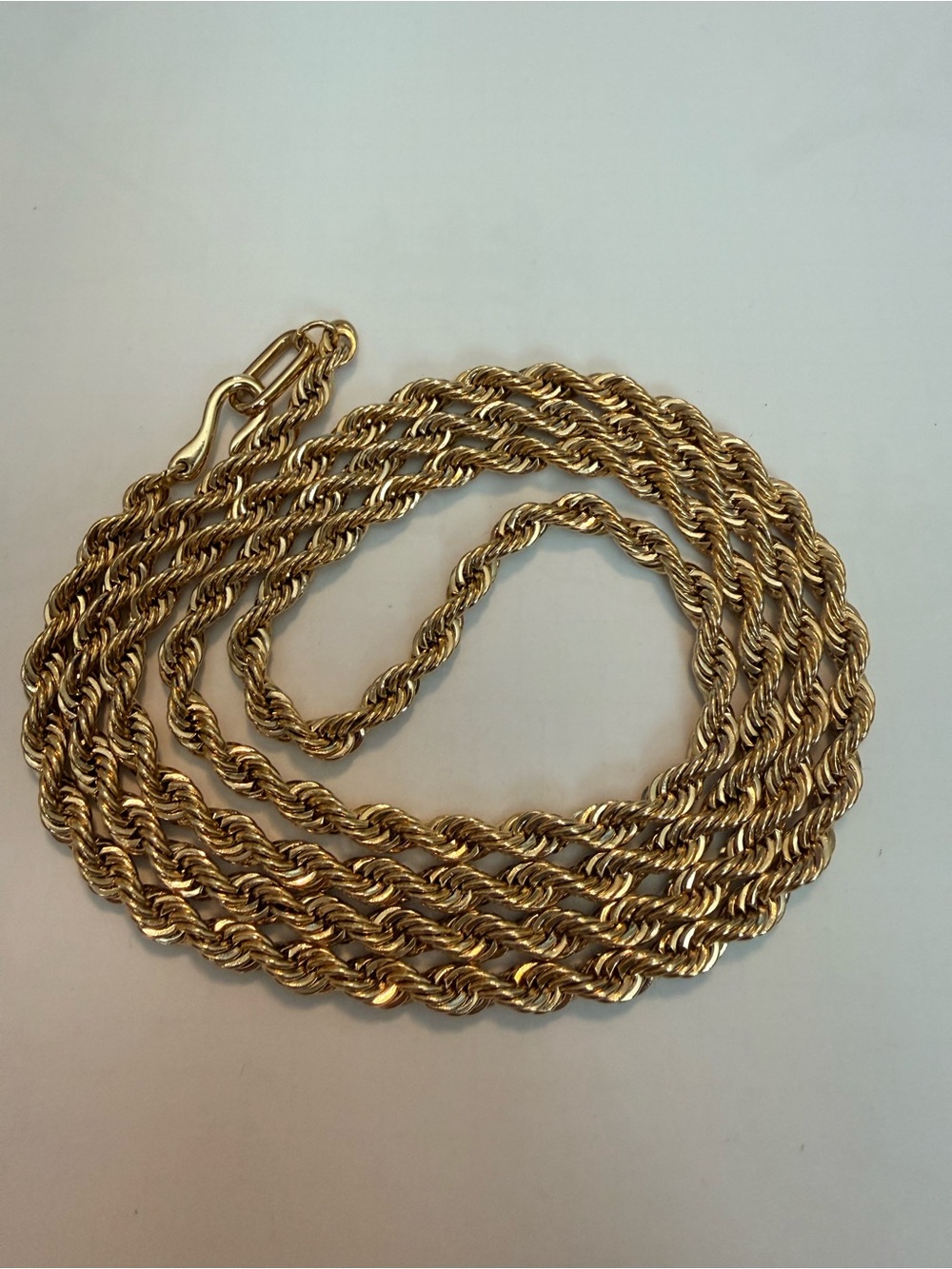 Heavy 36" Unisex Gold Plated Rope Chain Necklace 56 grams